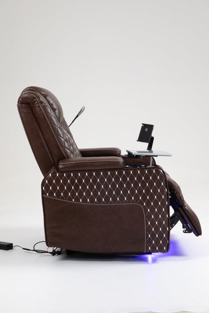 Warner One Power Recliner with Multifunctional Features - Brown
