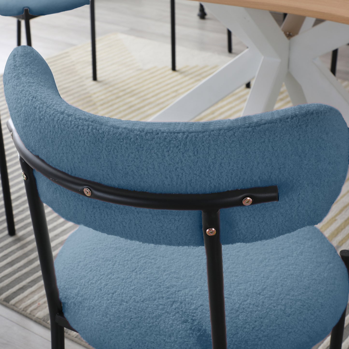 Juke Fabric Dining Chair (Set of 2) - Light Blue