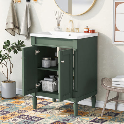 Modern Storage Bathroom Vanity with Top Sink