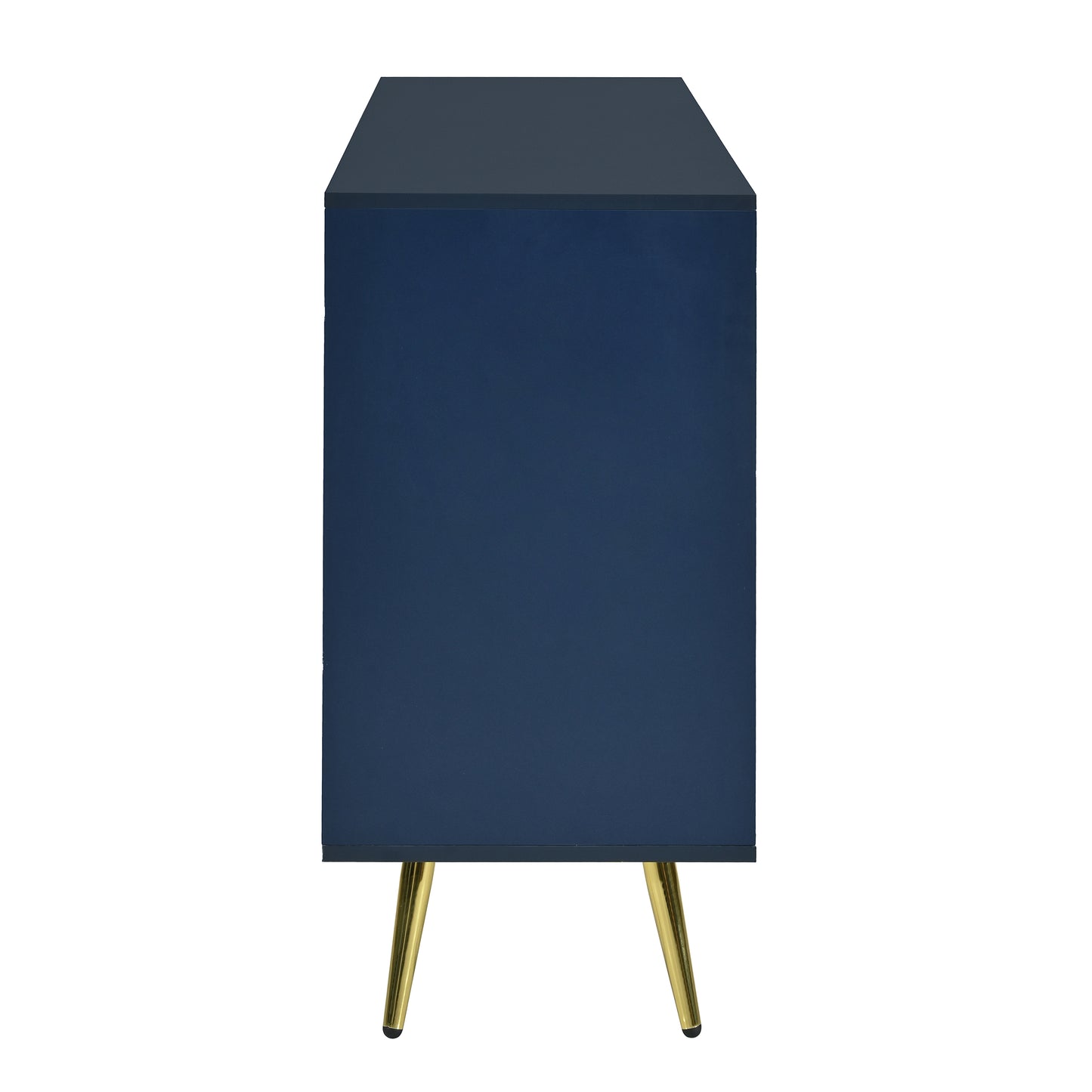 Aida Wave Geometric Design Sideboard Buffet - Navy Blue