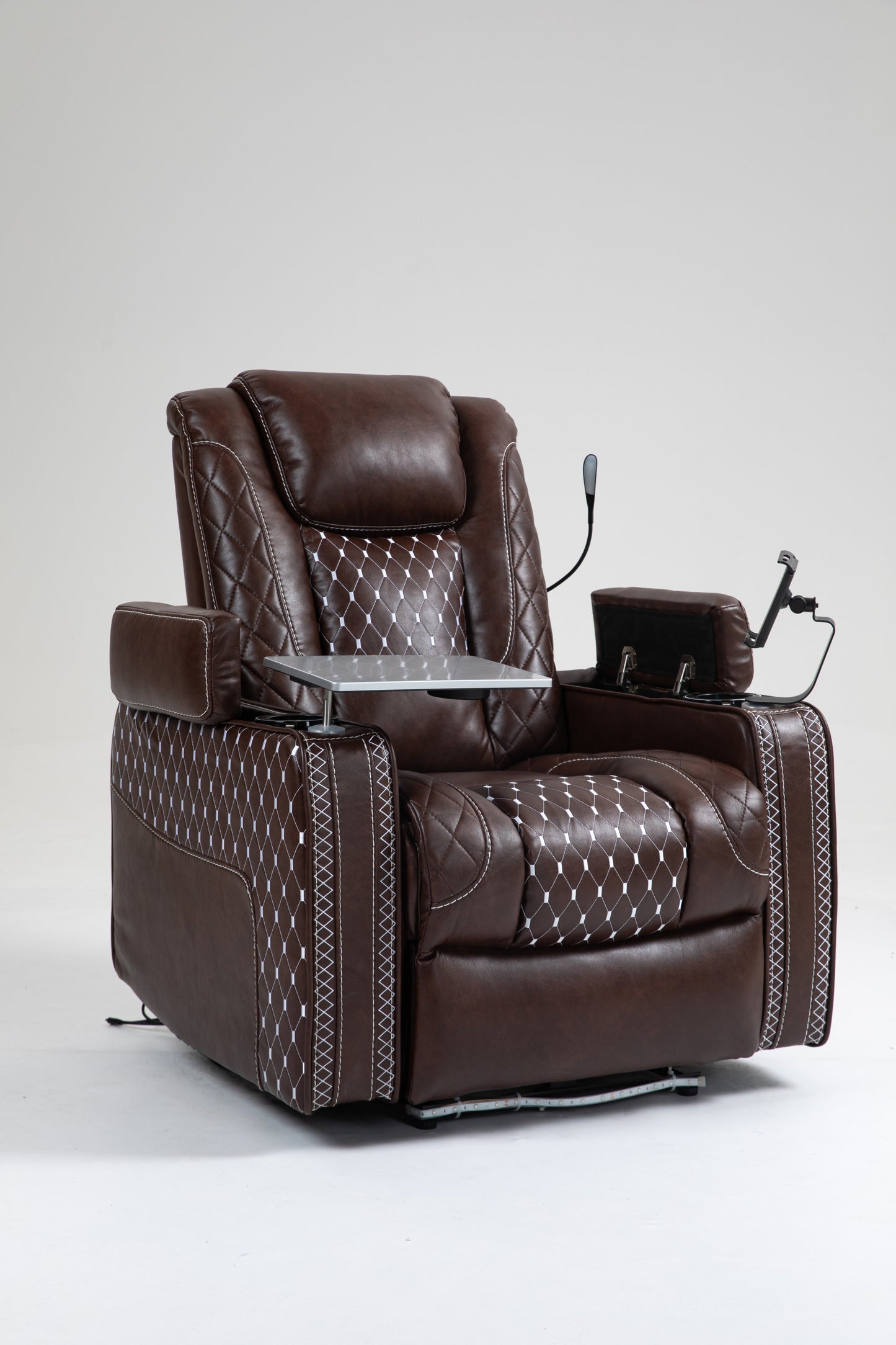 Warner One Power Recliner with Multifunctional Features - Brown