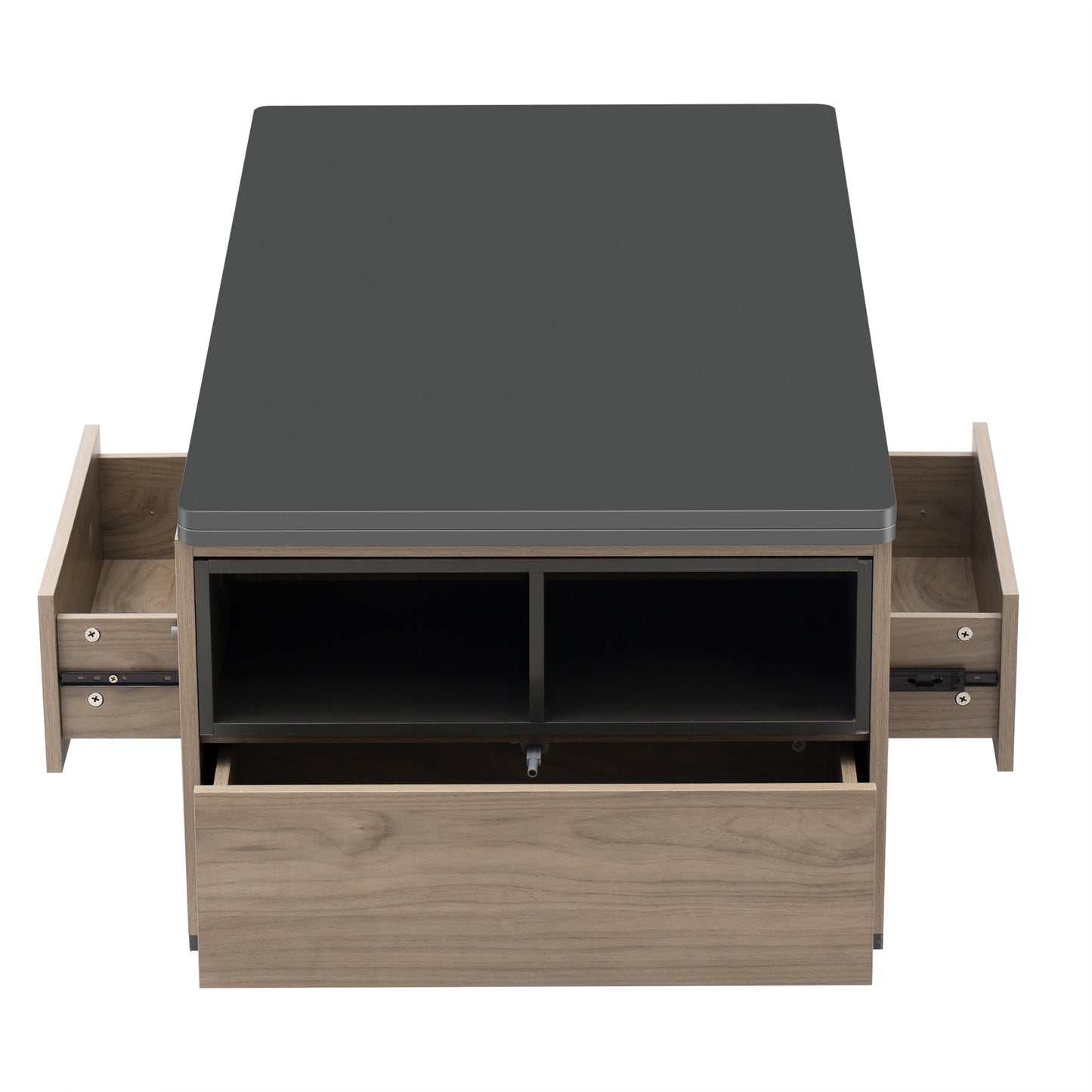 Regalia Modern Lift Top Coffee - Walnut & Black