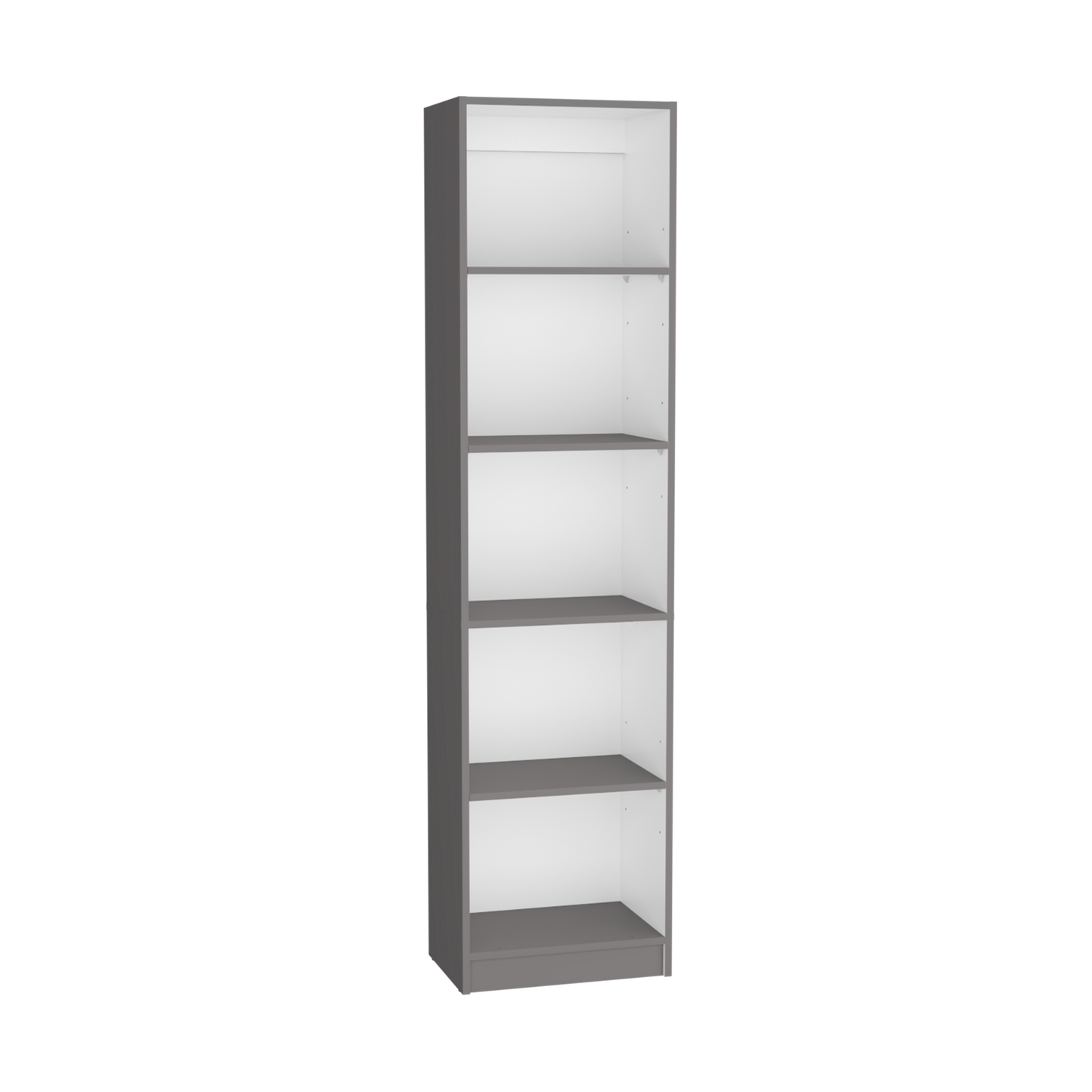 Kris Bookcase with 5-Tier Shelves - Gray