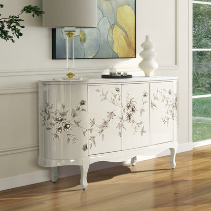 Florence Hand Painted Lacquered Credenza