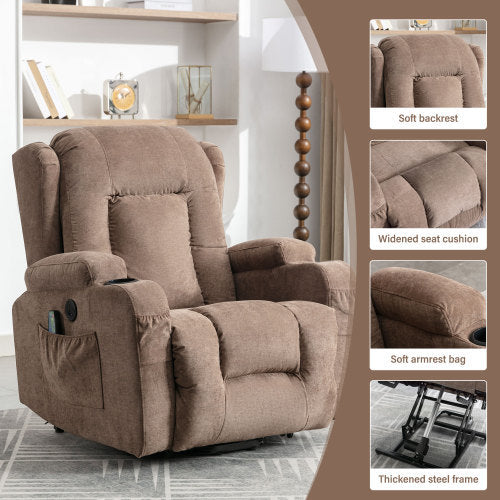 Parsons Power Lift Recliner Chair - Brown