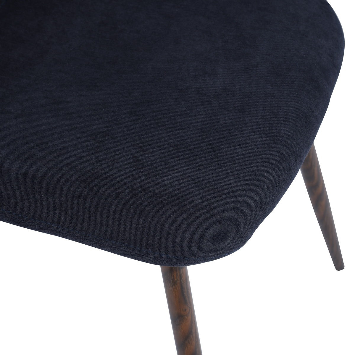 Scandinavian Velvet Chairs (Set of 4) - Dark Blue