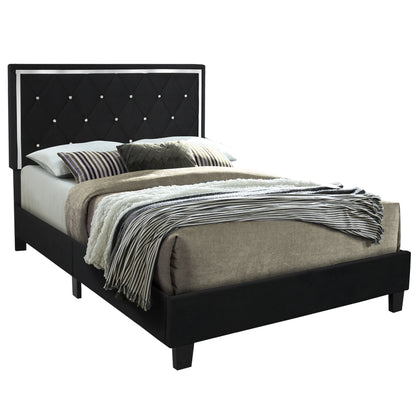 Go Green Woods Monica Velvet Upholstered Full Platform Bed