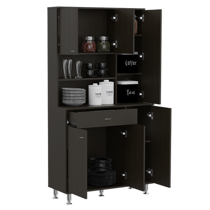 Della Kitchen Pantry  Cabinets - Black