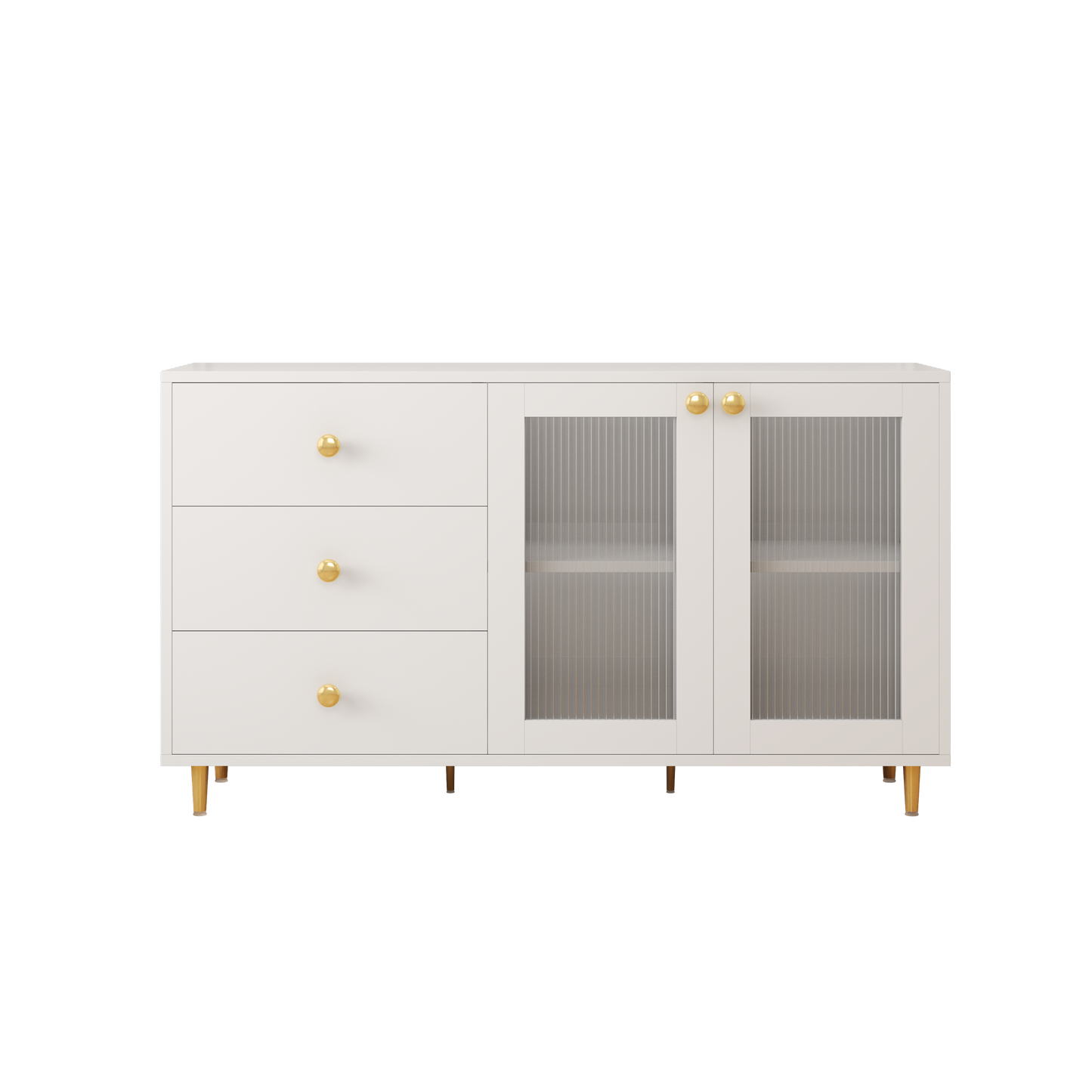 Abi Modern Minimalist Side Cabinets - White