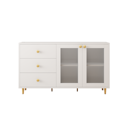 Abi Modern Minimalist Side Cabinets - White