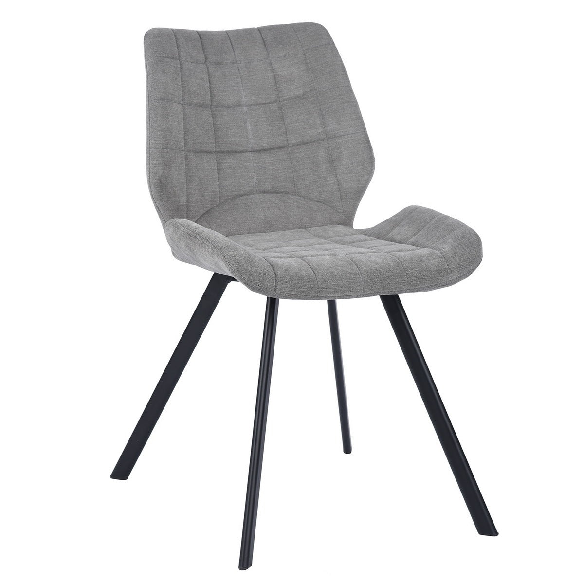BuBu Fabric Dining Chairs (Set of 2) - Gray