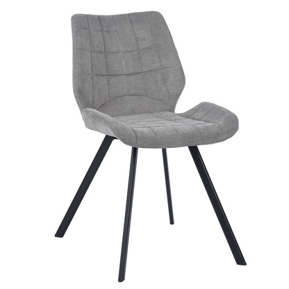 BuBu Fabric Dining Chairs (Set of 2) - Gray