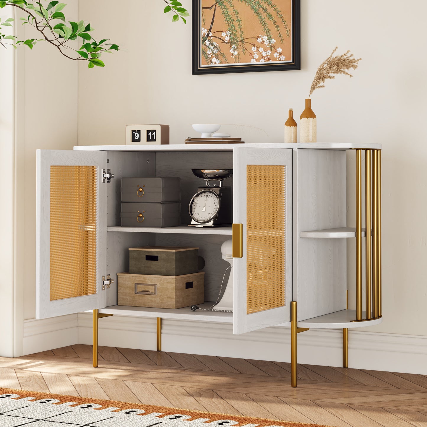 Amari 2- Rattan Door - White