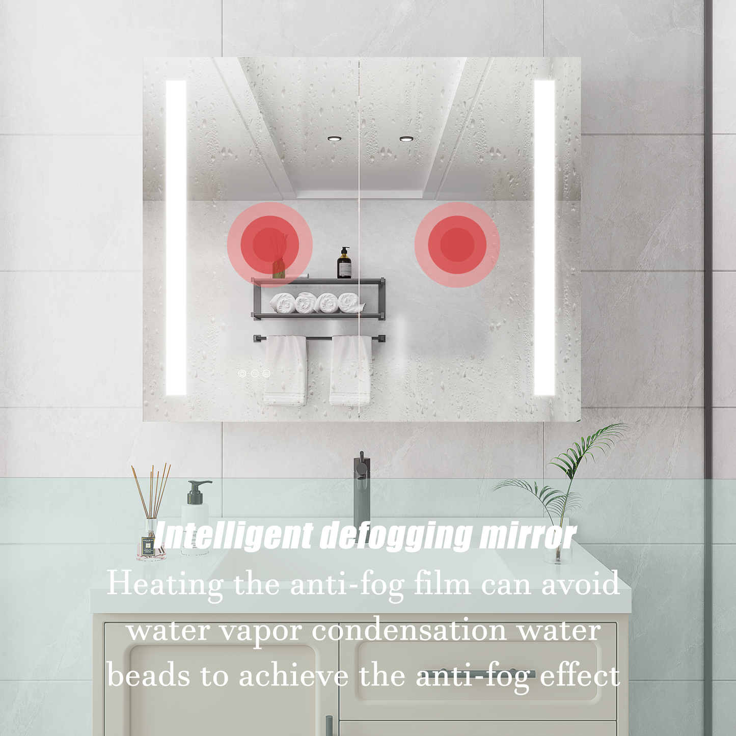 Nook Medicine Cabinet with LED Vanity Mirror