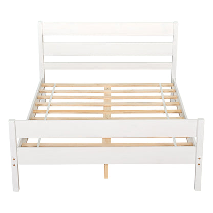 Saba Full Size Platform Bed Frame - White
