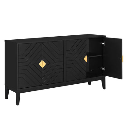 Dalton 4-Door Sideboard Buffet - Black