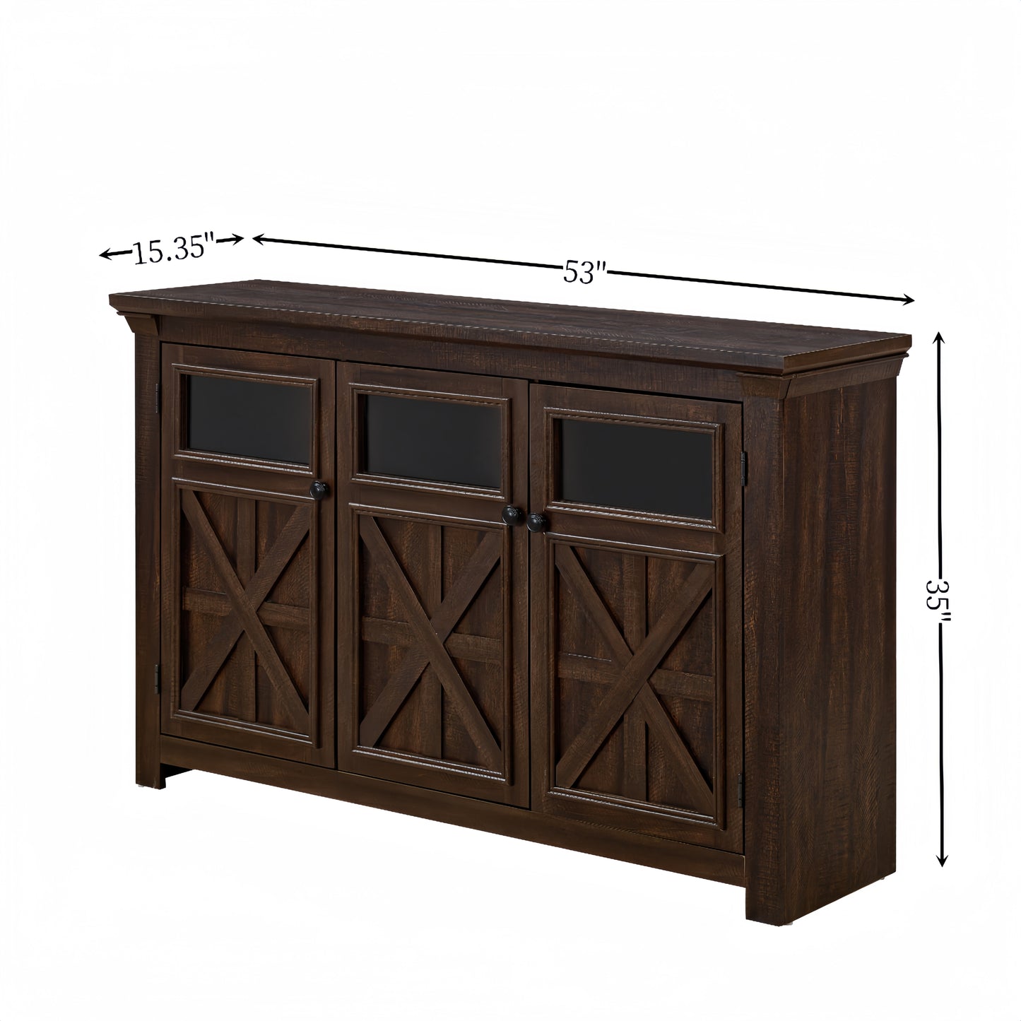 Rosa Farmhouse Sideboard Buffet - Espresso