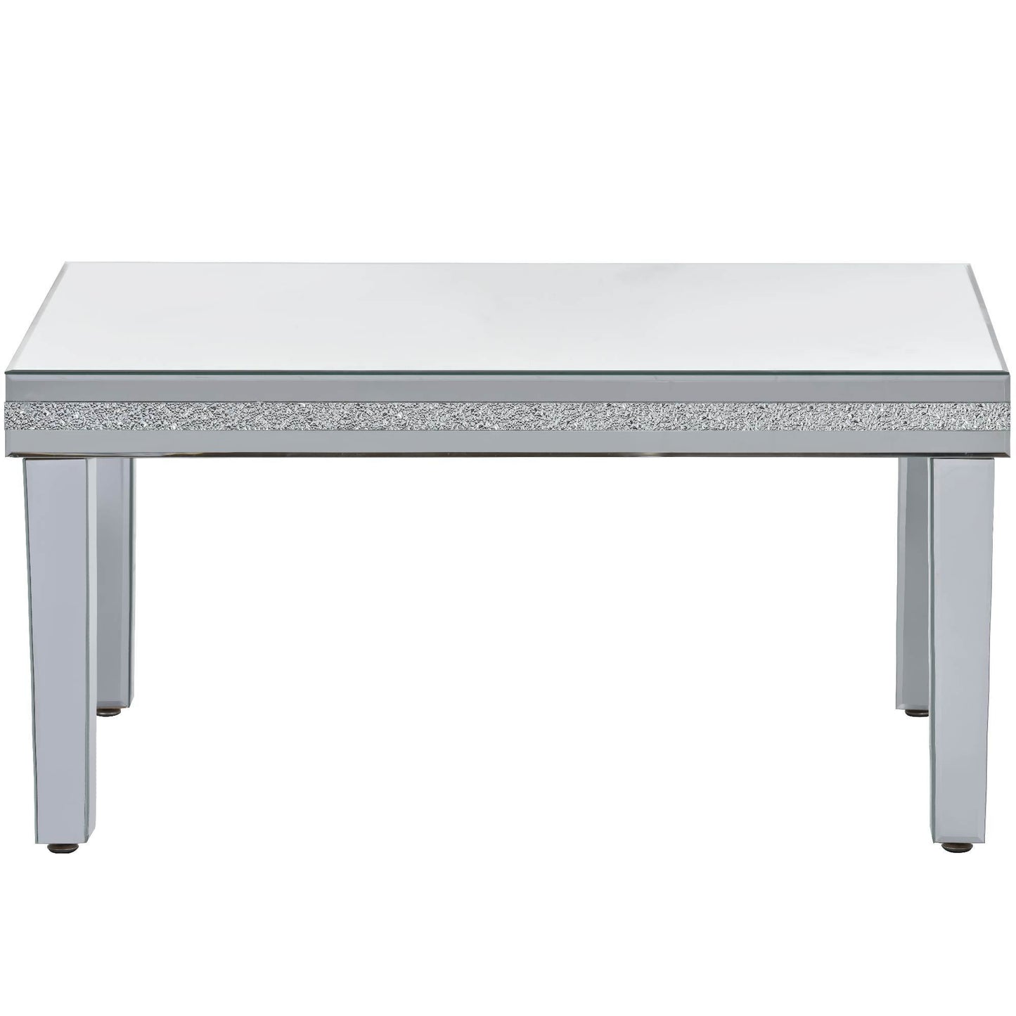 Mirrora Glass Mirrored Coffee Table Set of 3