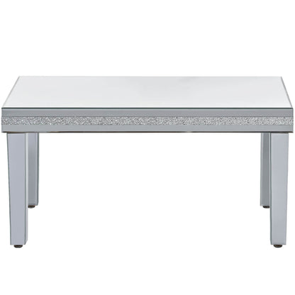 Mirrora Glass Mirrored Coffee Table Set of 3