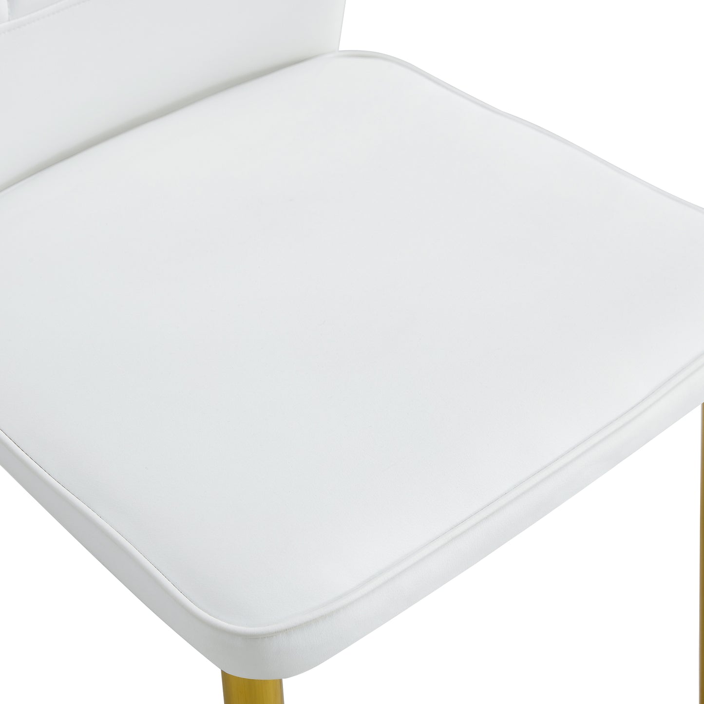 Baylor Dining Chairs with Golden Metal Leg (Set of 4) - White