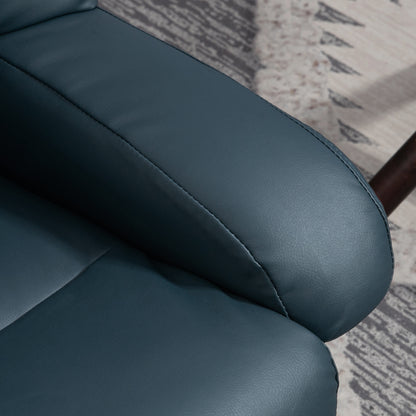Harvey 360° Swivel Massage Recliner Chair with Ottoman - Blue