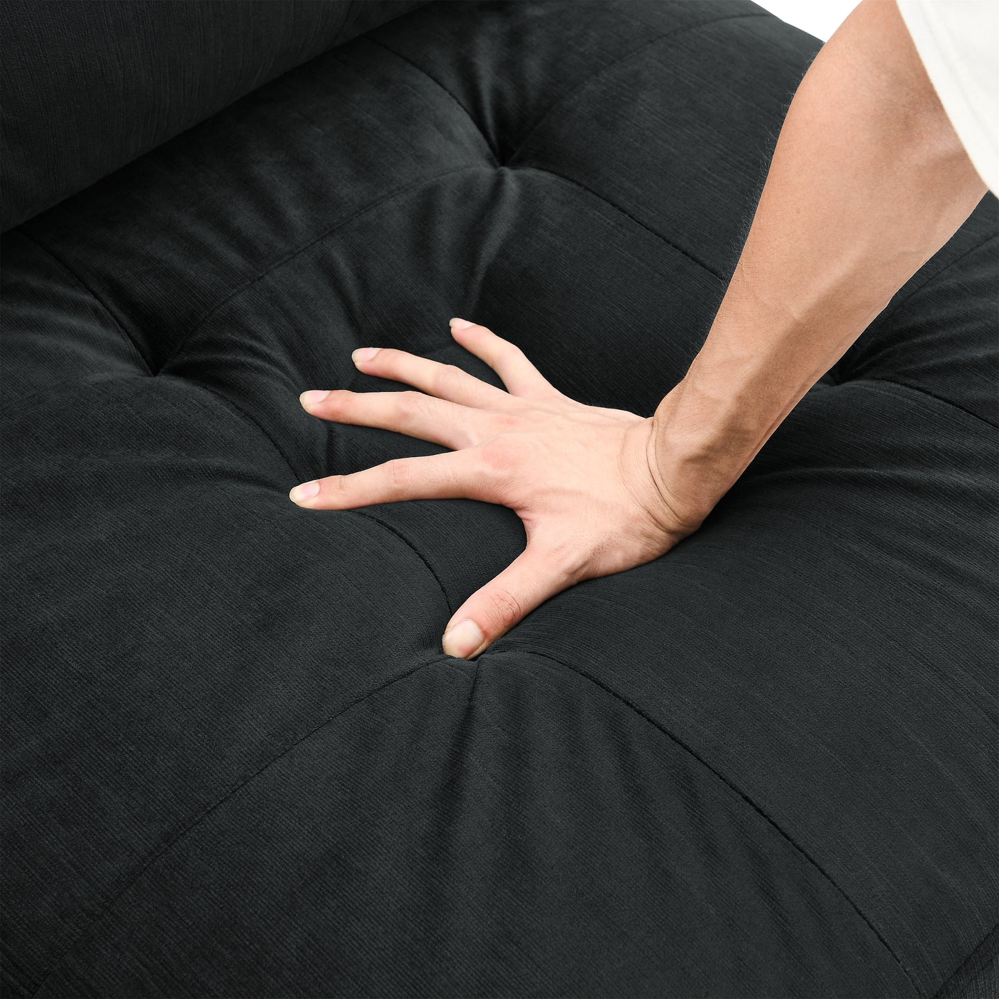 Supa Modular Sectional Velvet Sofa Set 2 - Black