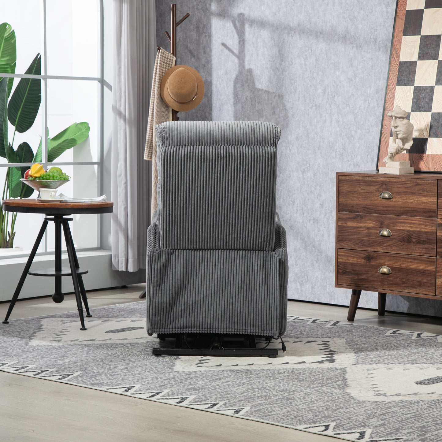 Fraser Electric Recliner Chair - Dark Gray
