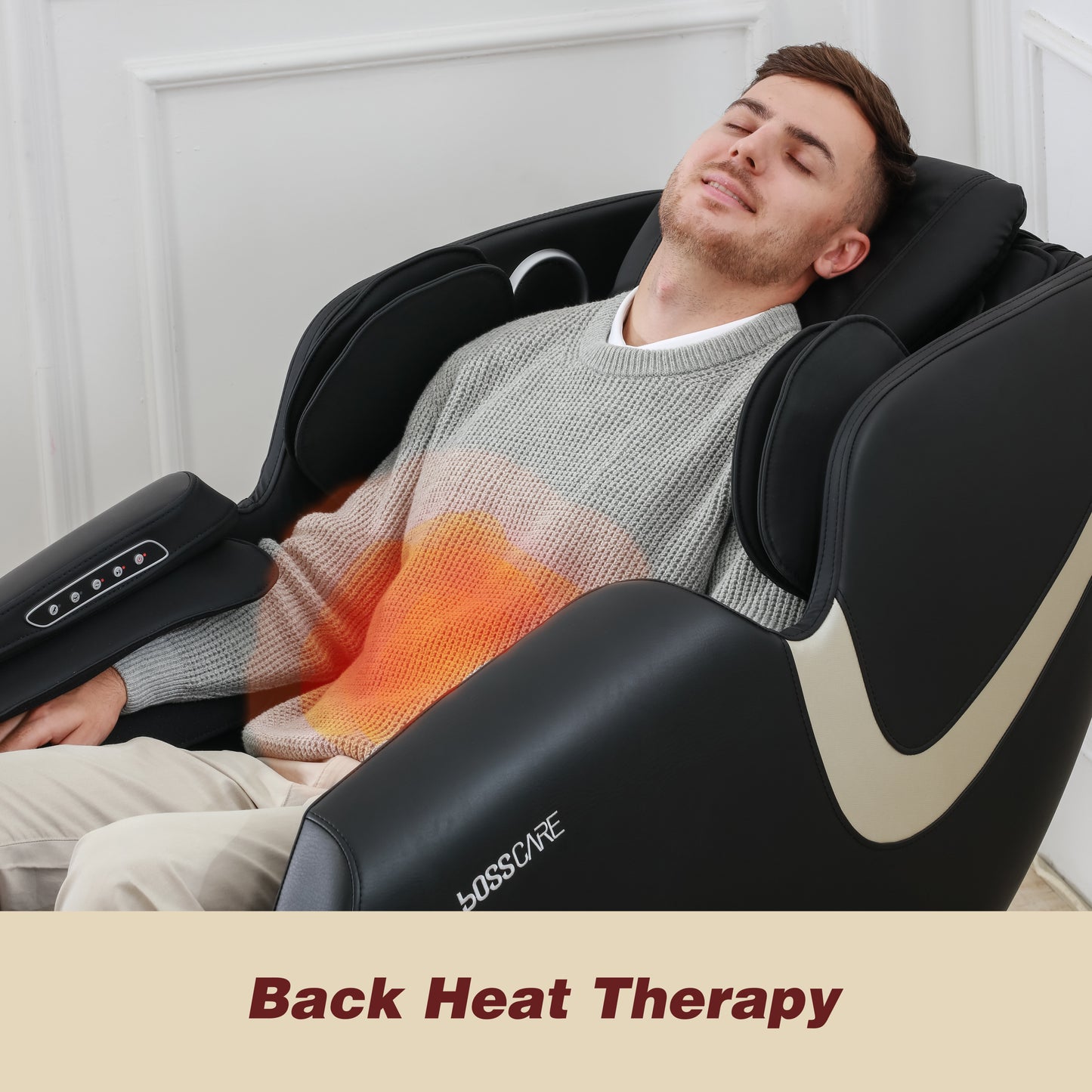 Soothe Sculpt Full Body Airbag Massage Recliner with Bluetooth Speaker - Black