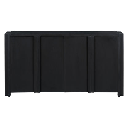 Rin Storage Cabinet Sideboard with 4 Doors - Black