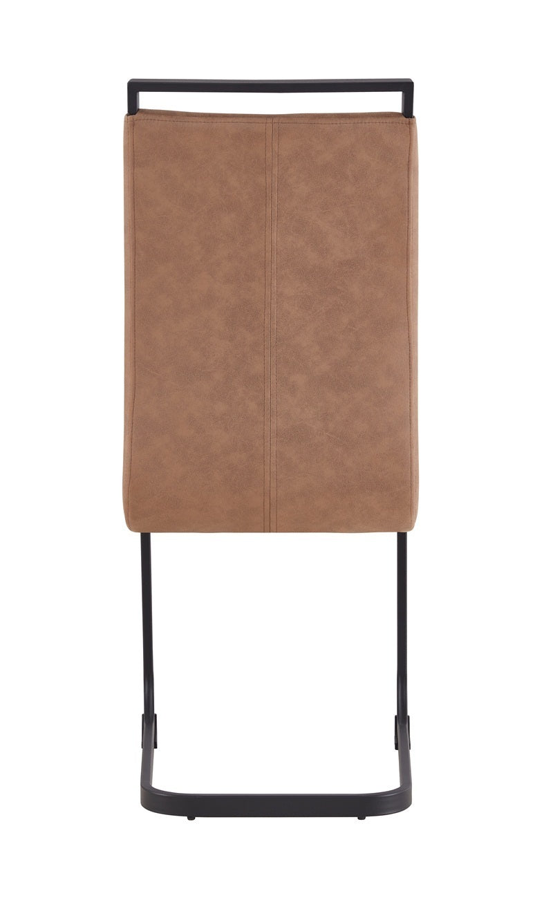 Alida Dining Chairs Metal Leg (Set of 2) - Brown