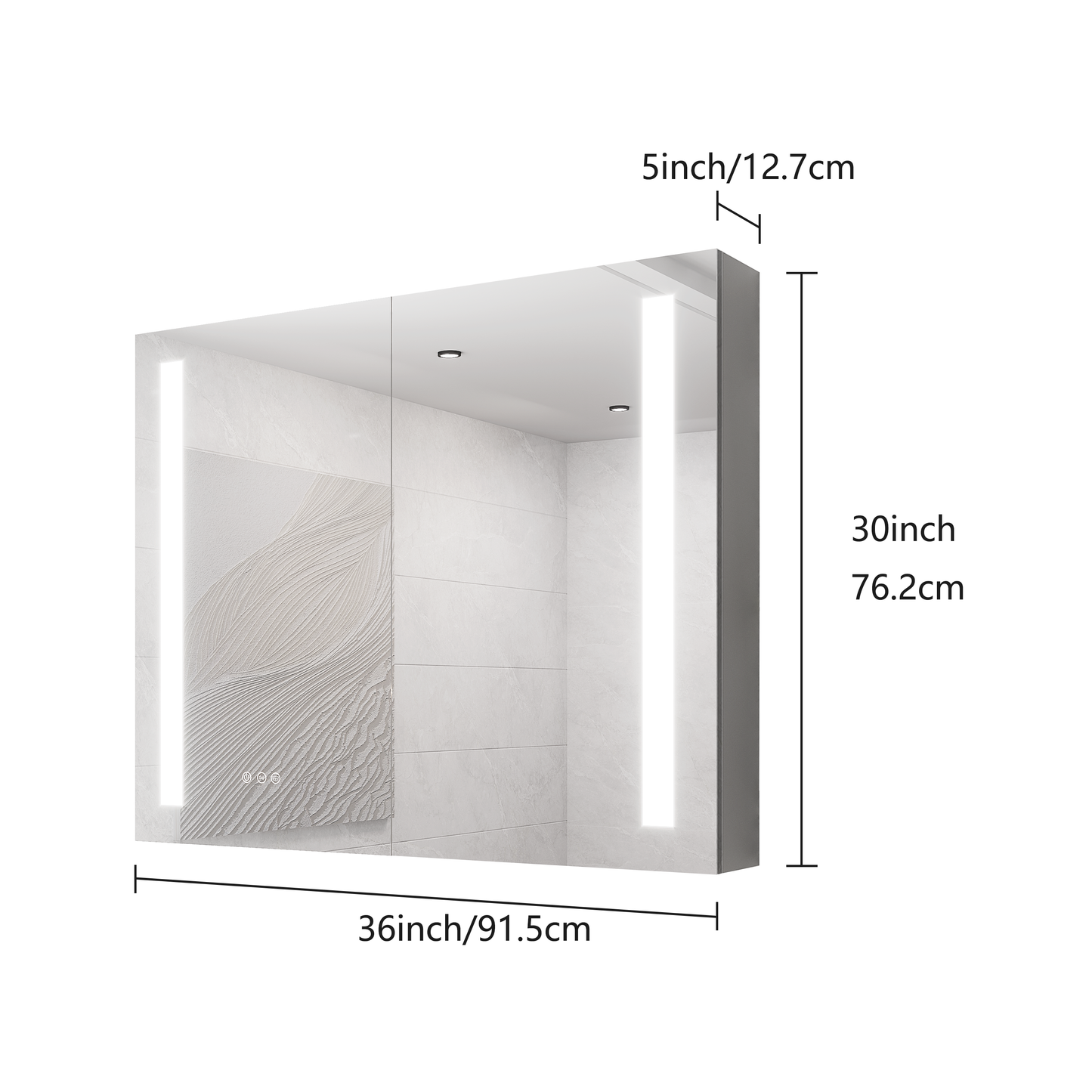 Nook Medicine Cabinet with LED Vanity Mirror