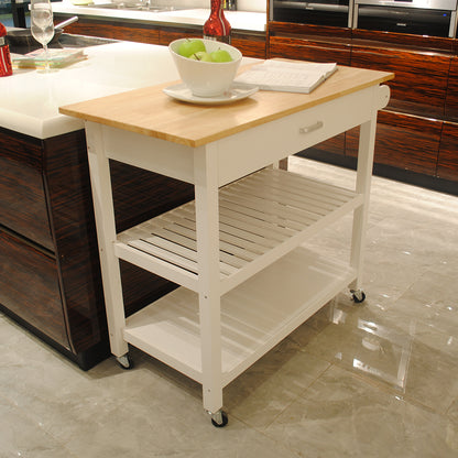 Cruiser Kitchen Island & Kitchen Cart  - White