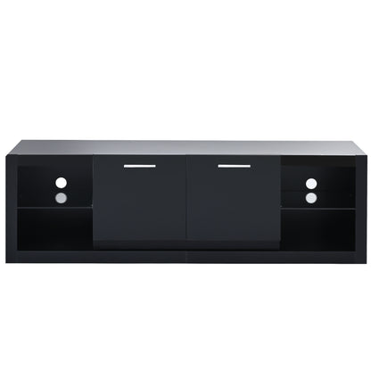 Bebe TV Stand with LED Color Changing Lights - Black