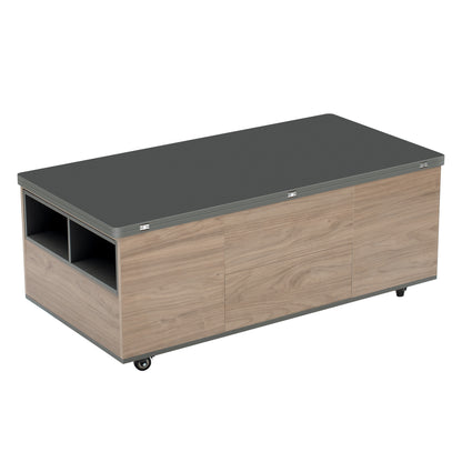 Regalia Modern Lift Top Coffee - Walnut & Black