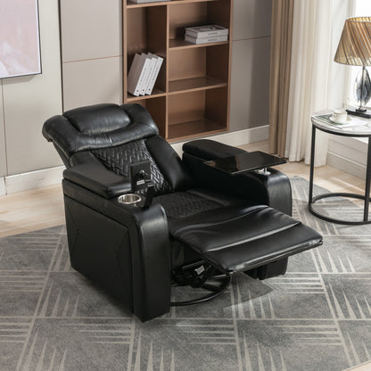 Comfort Max 270 Degree Swivel Power Recliner - Black
