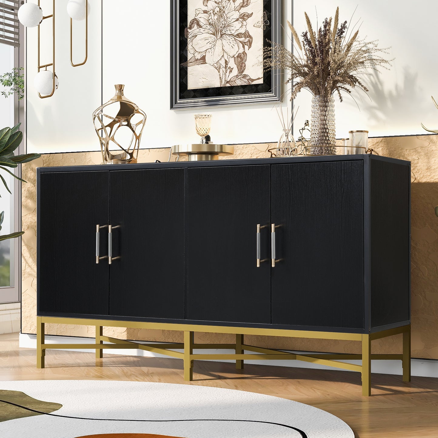 Ami  Four-Door Sideboard - Black