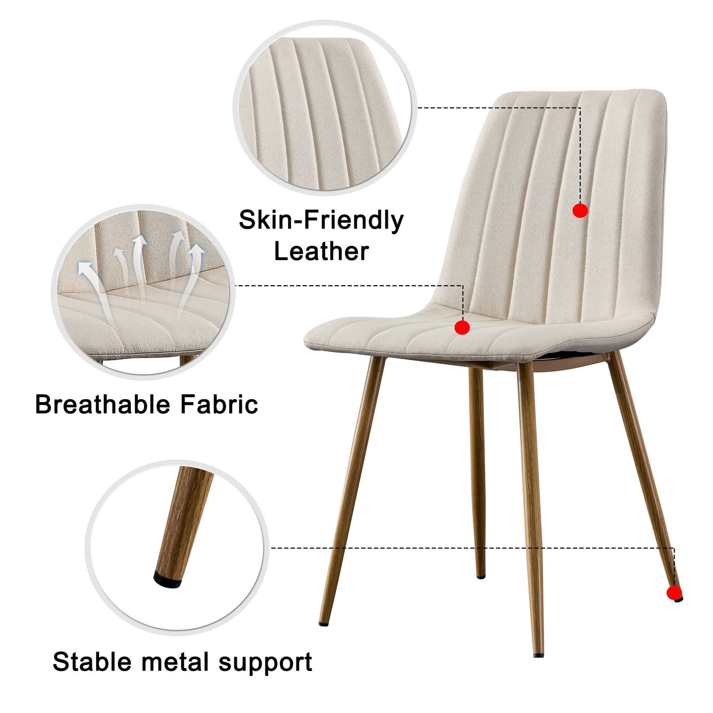 Otto Dining Chair (Set of 4) - Beige