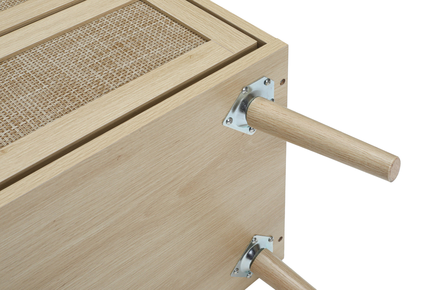 Kooboo 3 Drawer Nightstand End Table - Natural