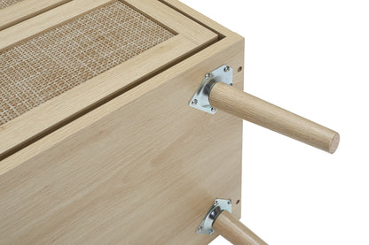 Kooboo 3 Drawer Nightstand End Table - Natural