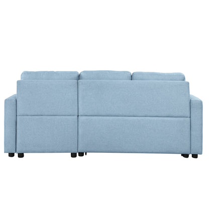 Oris Padded Pull Out Sofa Bed - Blue