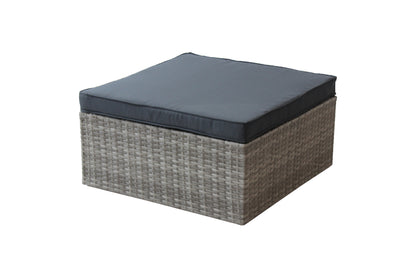 Durham 4 Pc Outdoor Patio Sectional Sofa Set - Gray