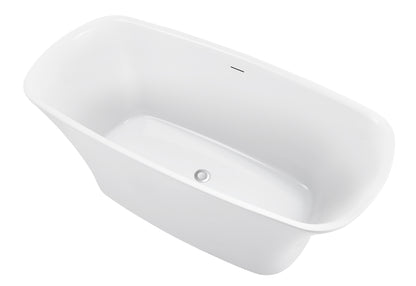 Bevo 67"  Acrylic Freestanding Soaking Bathtub  - White