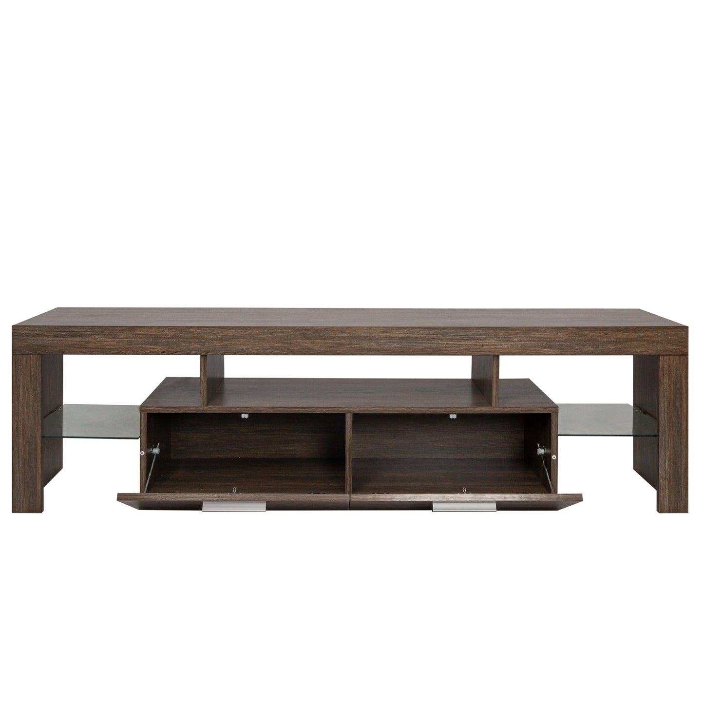 Nova 65 inches TV Stand with LED Lights - Brown