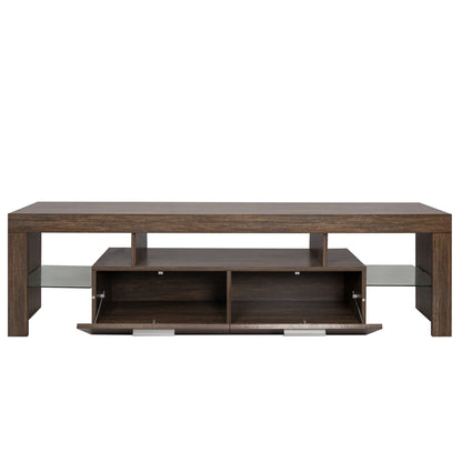 Nova 65 inches TV Stand with LED Lights - Brown