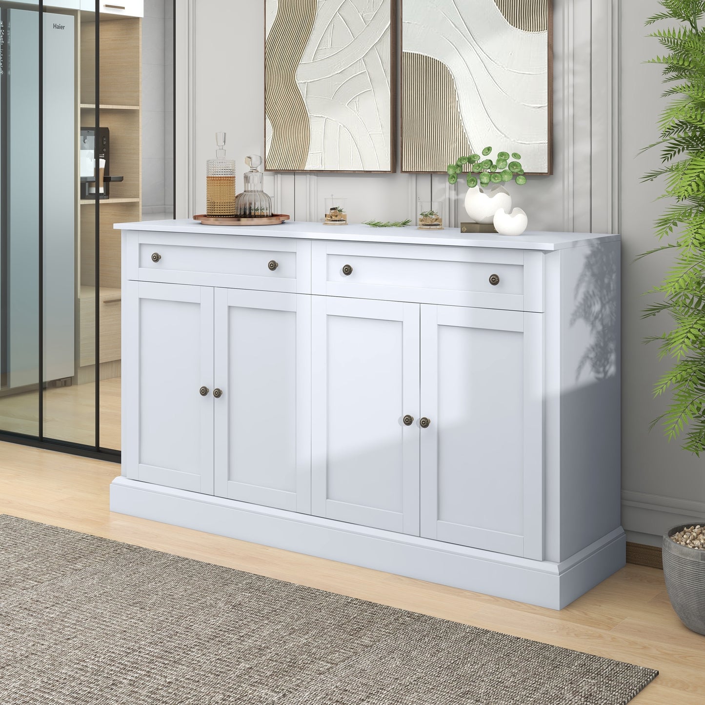 Houston 4-Door Sideboard Buffet - White