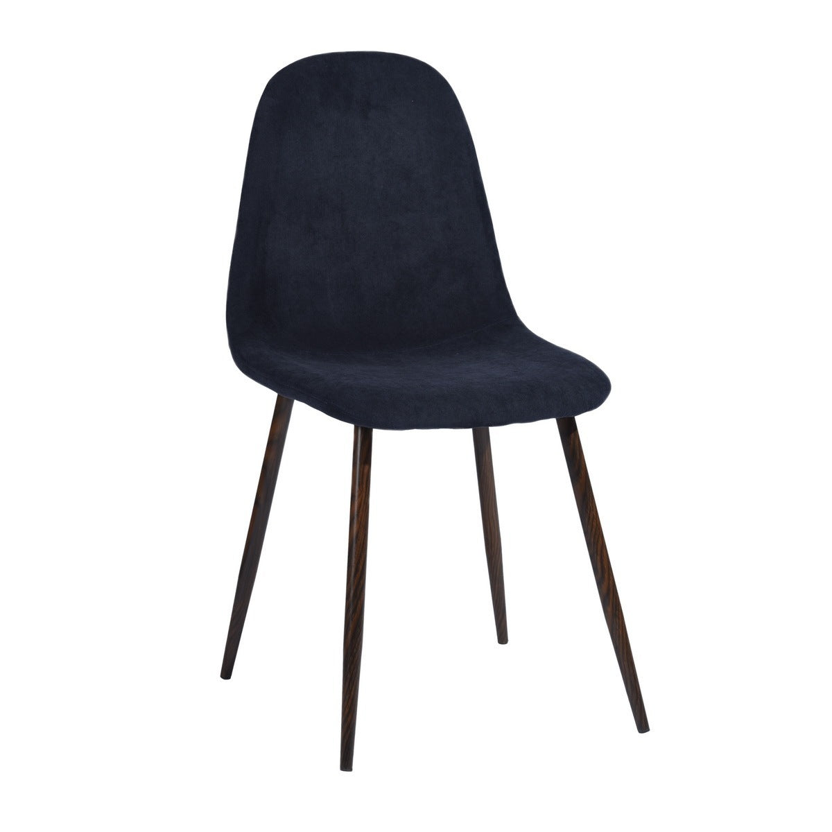 Scandinavian Velvet Chairs (Set of 4) - Dark Blue