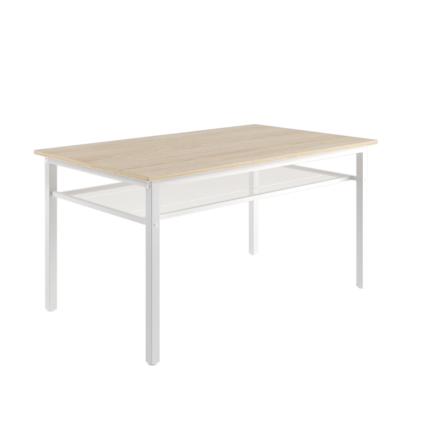 Moss 3pc Dining Set Farmhouse Table with 2 Benches - White Oak