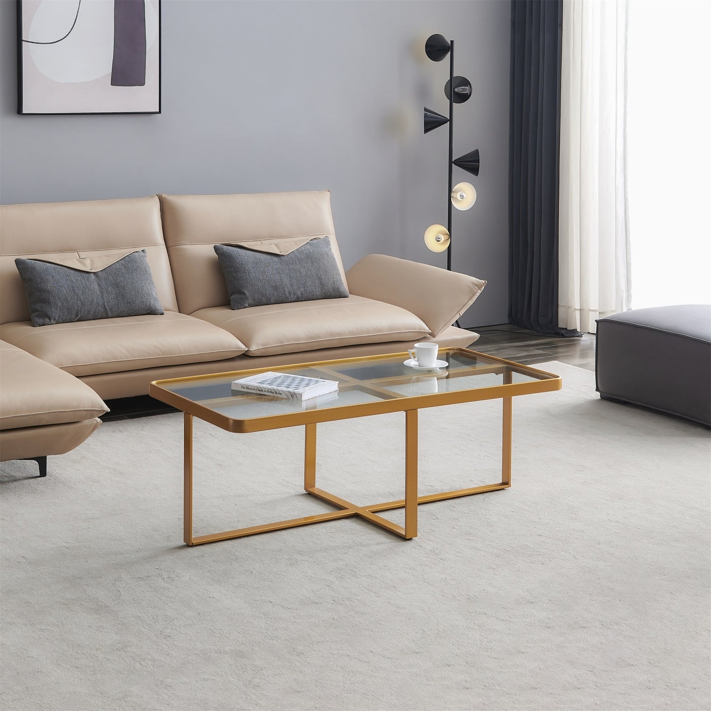 Nexus RectangleCoffee Table - Gold
