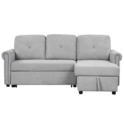 Otto Convertible Sleeper Sofa Bed W Storage - Gray