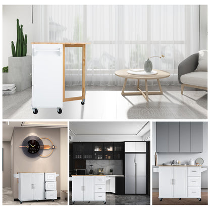 Savvy Kitchen Island & Kitchen Cart - White
